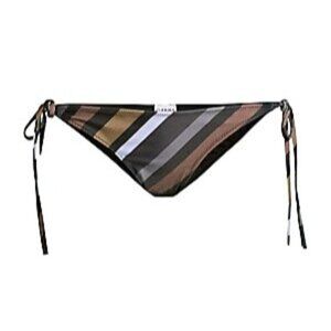 Ganni Multicolor Striped Tie-Side Bikini Bottoms Size 38 Recycled Womens Swim